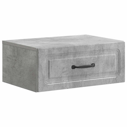 Mobiletto da notte a muro Grigio Cemento 49 x 34,5 x 20 cm