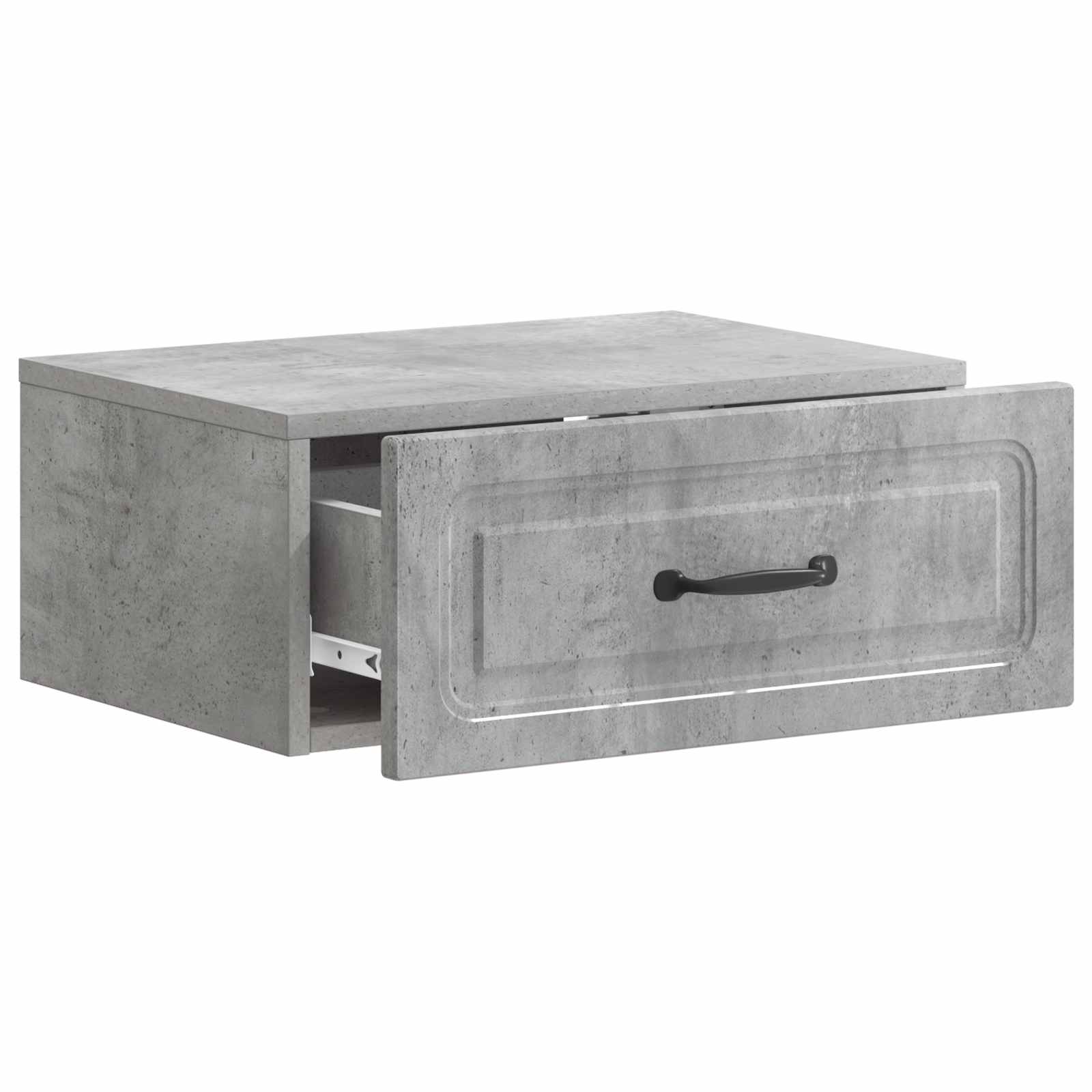 Mobiletto da notte a muro con cassetto 2 pcs Grigio Cemento | homemem39