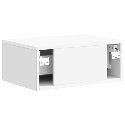 Mobiletto da notte a muro Bianco Lucido 49 x 34,5 x 20 cm | homemem39
