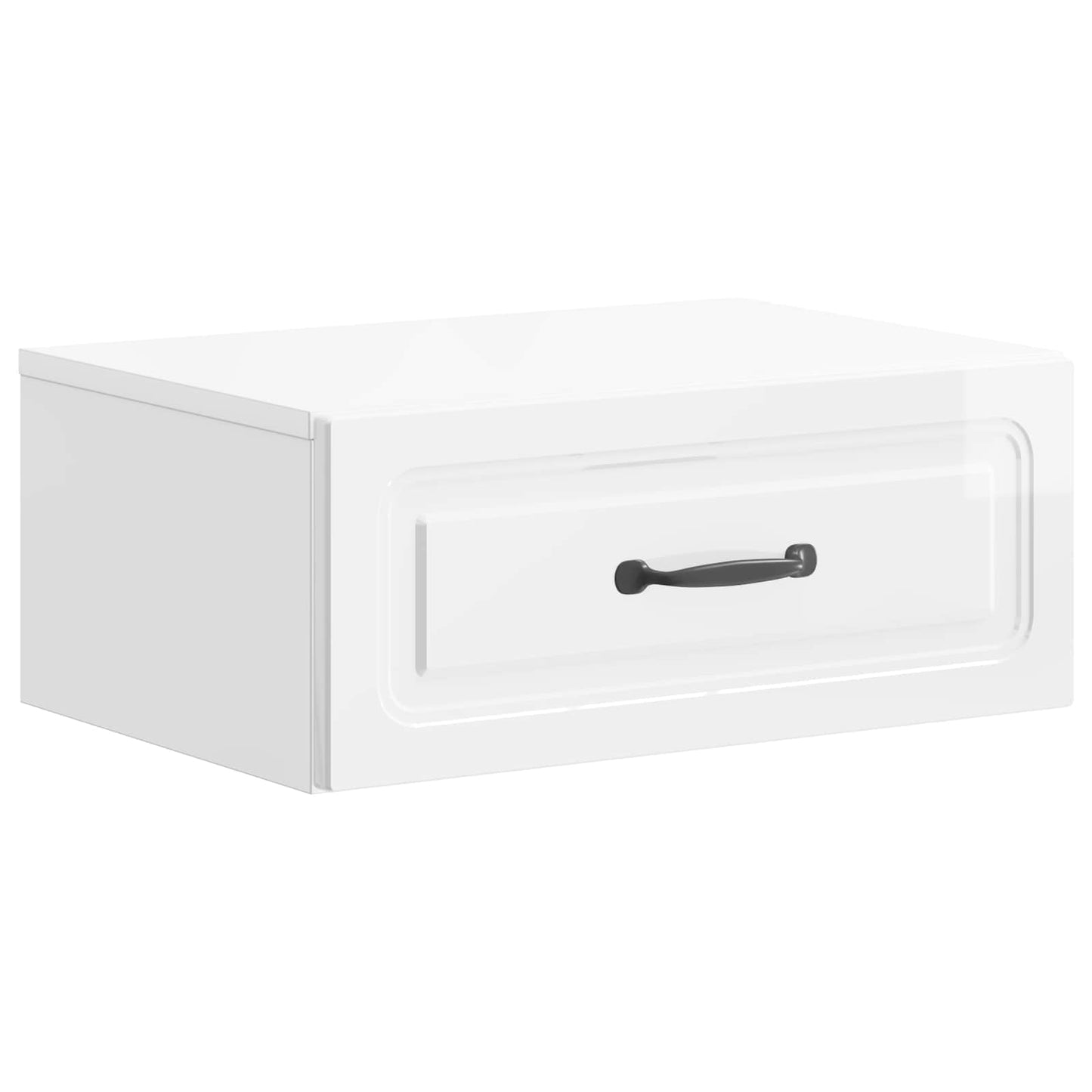 Mobiletto da notte a muro 2 pcs Bianco Lucido 49 x 34,5 x 20 cm