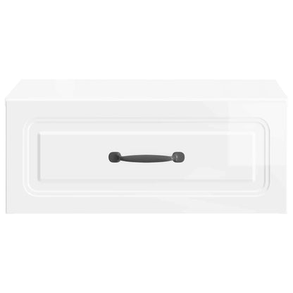Mobiletto da notte a muro 2 pcs Bianco Lucido 49 x 34,5 x 20 cm | homemem39