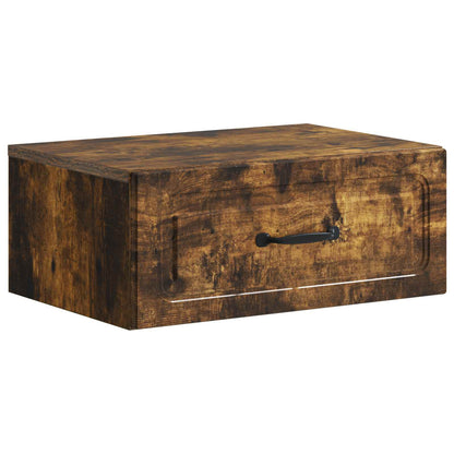 Mobiletto da notte a muro Rovere Fumo 49 x 34,5 x 20 cm | homemem39