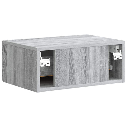 Mobiletto da notte a muro Grigio Sonoma 49 x 34,5 x 20 cm