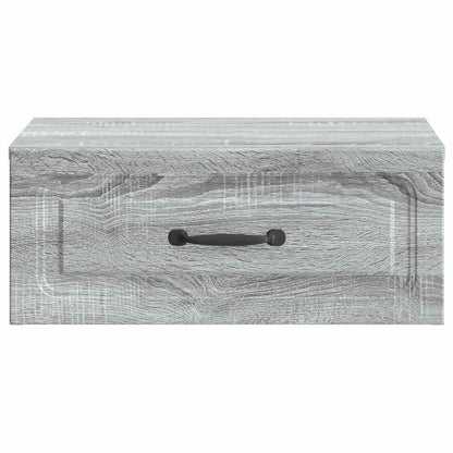 Mobiletto da notte a muro Grigio Sonoma 49 x 34,5 x 20 cm