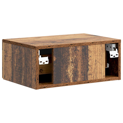 Mobiletto da notte a muro Legno antico 49 x 34,5 x 20 cm | homemem39