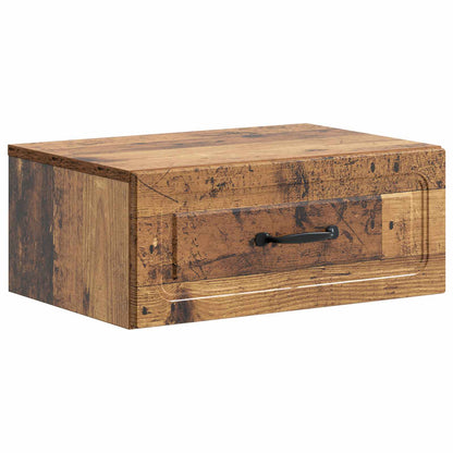 Mobiletto da notte a muro 2 pcs Legno antico 49 x 34,5 x 20 cm | homemem39