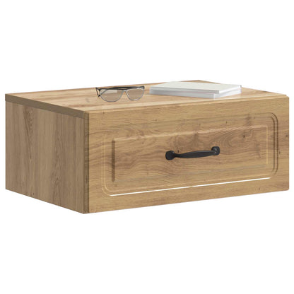 Mobiletto da notte a muro con cassetto 2 pcs Rovere Artigianale | homemem39