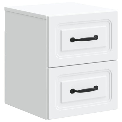 Mobiletto da notte a muro 2 pcs Bianco 34,5 x 33 x 40 cm | homemem39