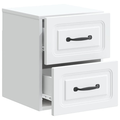Mobiletto da notte a muro 2 pcs Bianco 34,5 x 33 x 40 cm | homemem39