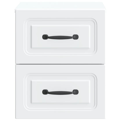 Mobiletto da notte a muro 2 pz Bianco 34,5 x 33 x 40 cm