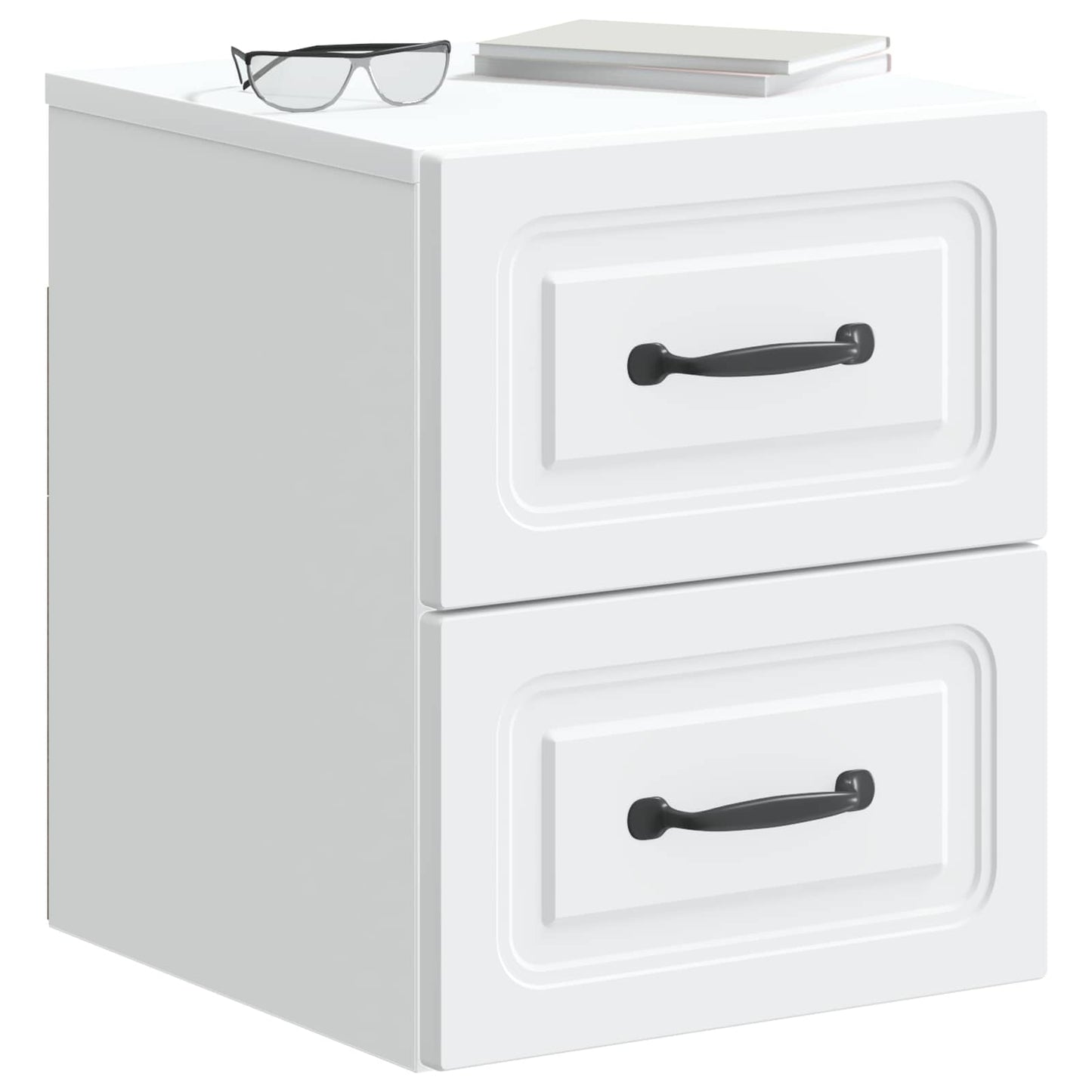 Mobiletto da notte a muro 2 pcs Bianco 34,5 x 33 x 40 cm | homemem39