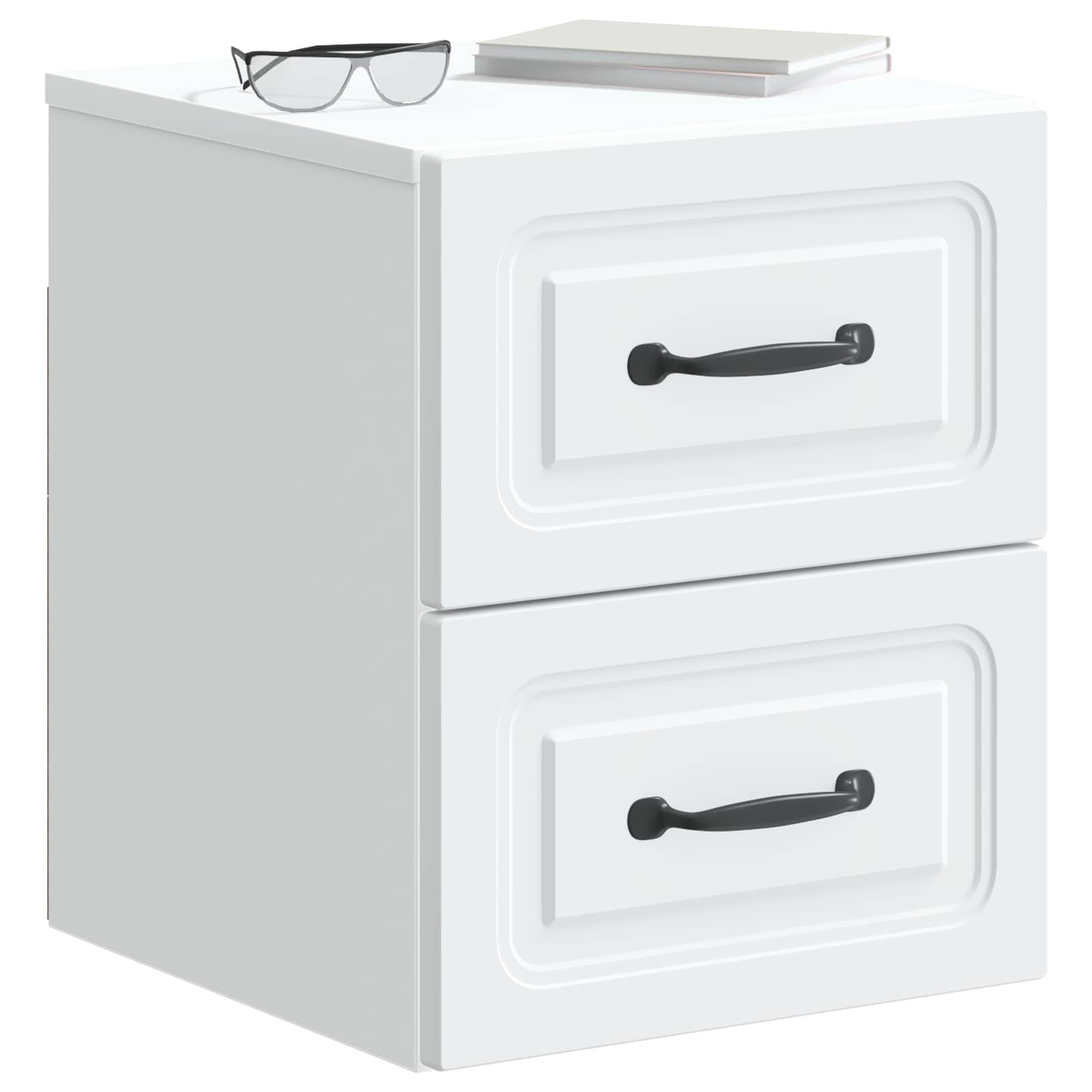 Mobiletto da notte a muro 2 pcs Bianco 34,5 x 33 x 40 cm | homemem39