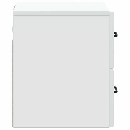 Mobiletto da notte a muro 2 pcs Bianco 34,5 x 33 x 40 cm | homemem39