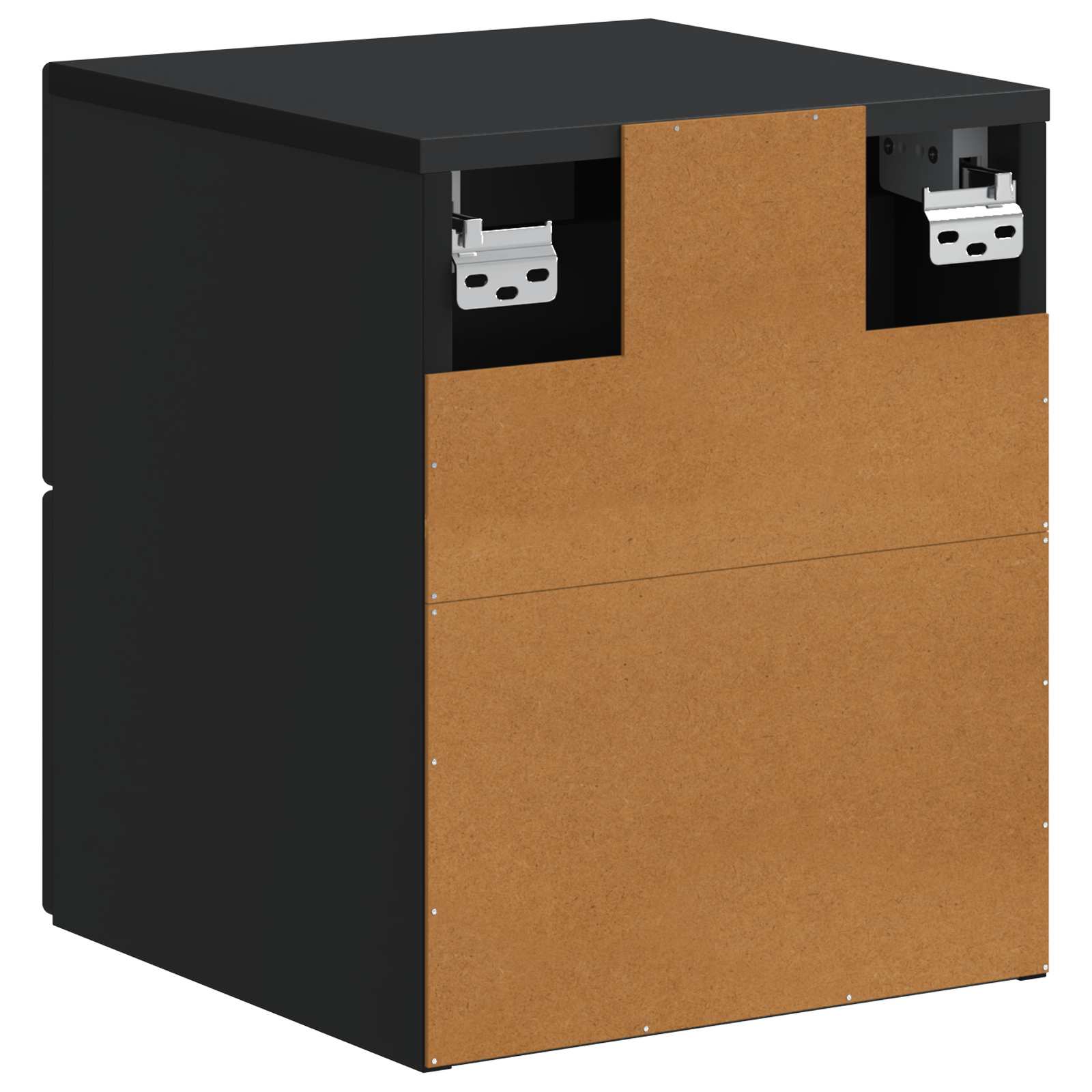 Mobiletto da notte a muro con cassetto Nero 34,5 x 33 x 40 cm | homemem39