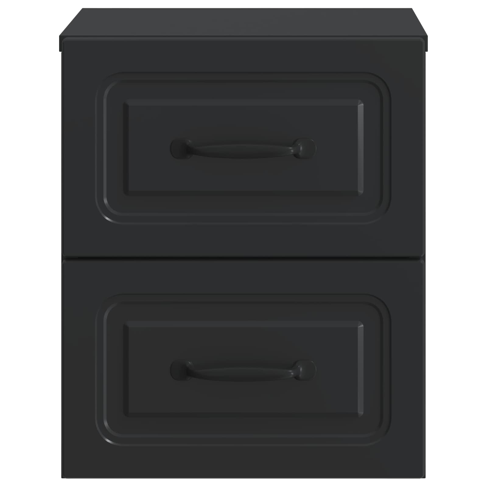 Mobiletto da notte a muro con cassetto Nero 34,5 x 33 x 40 cm | homemem39
