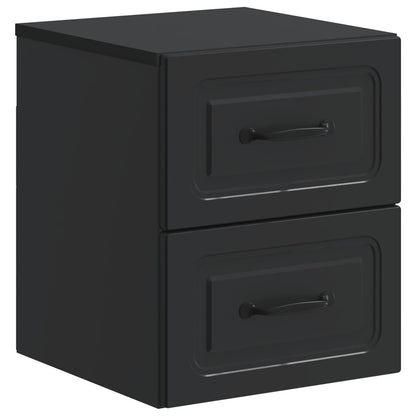 Mobiletto da notte a muro 2 pcs Nero 34,5 x 33 x 40 cm | homemem39