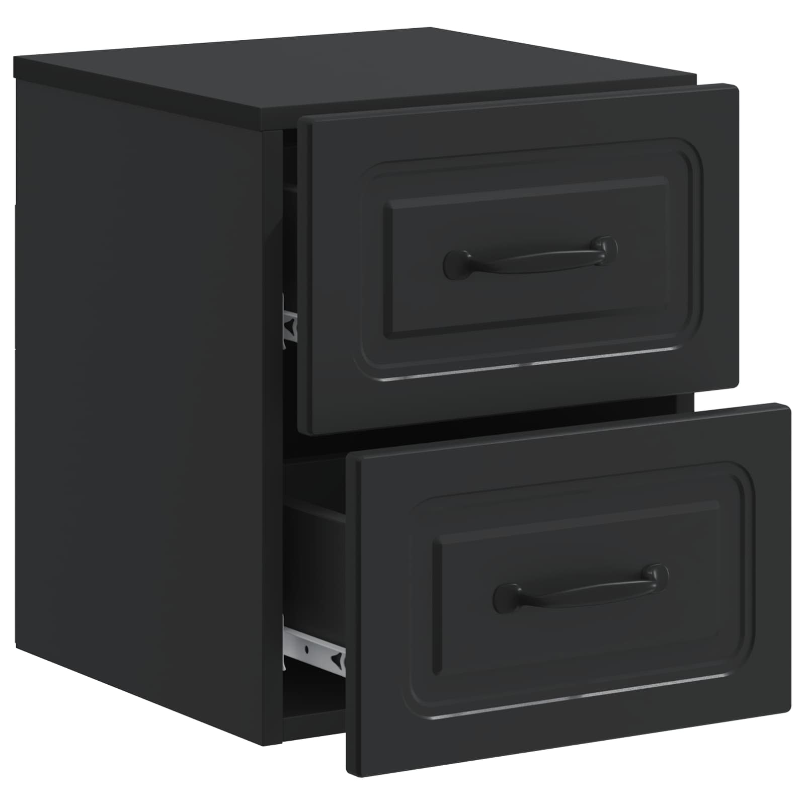 Mobiletto da notte a muro 2 pcs Nero 34,5 x 33 x 40 cm | homemem39