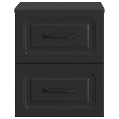 Mobiletto da notte a muro 2 pcs Nero 34,5 x 33 x 40 cm | homemem39