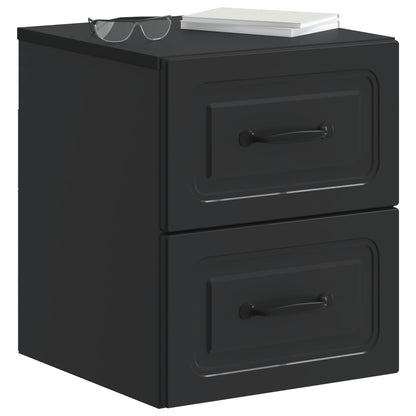 Mobiletto da notte a muro 2 pcs Nero 34,5 x 33 x 40 cm | homemem39