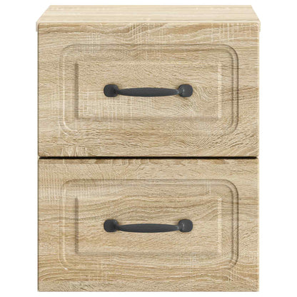 Mobiletto da notte a muro 2 pcs Rovere Sonoma 34,5 x 33 x 40 cm | homemem39