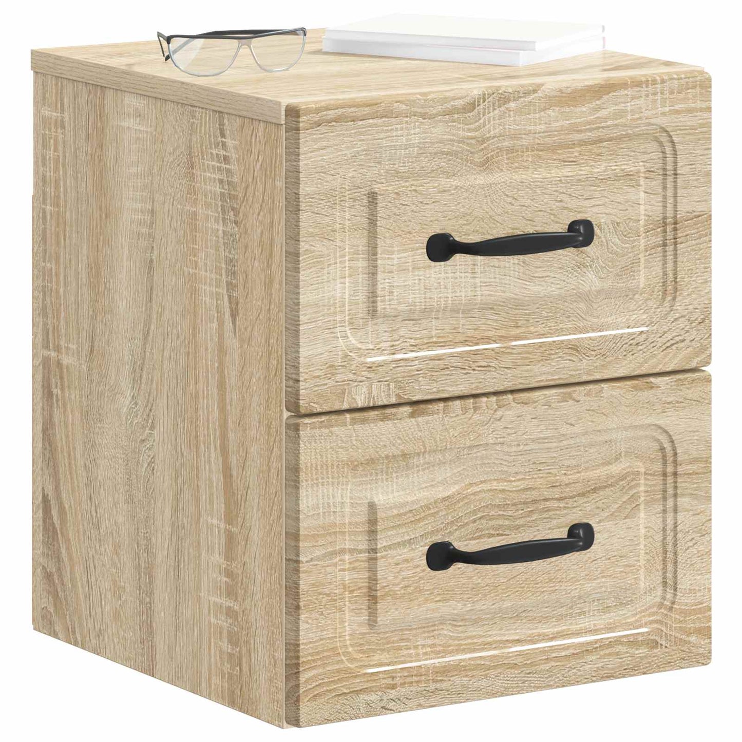 Mobiletto da notte a muro 2 pcs Rovere Sonoma 34,5 x 33 x 40 cm