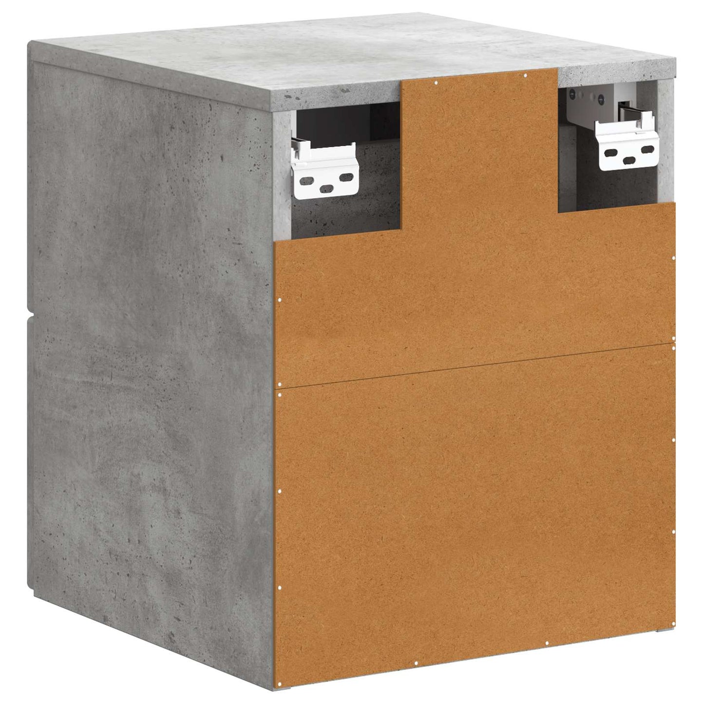 Mobiletto da notte a muro Grigio Cemento 34,5 x 33 x 40 cm | homemem39