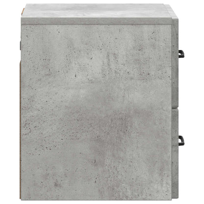 Mobiletto da notte a muro Grigio Cemento 34,5 x 33 x 40 cm | homemem39