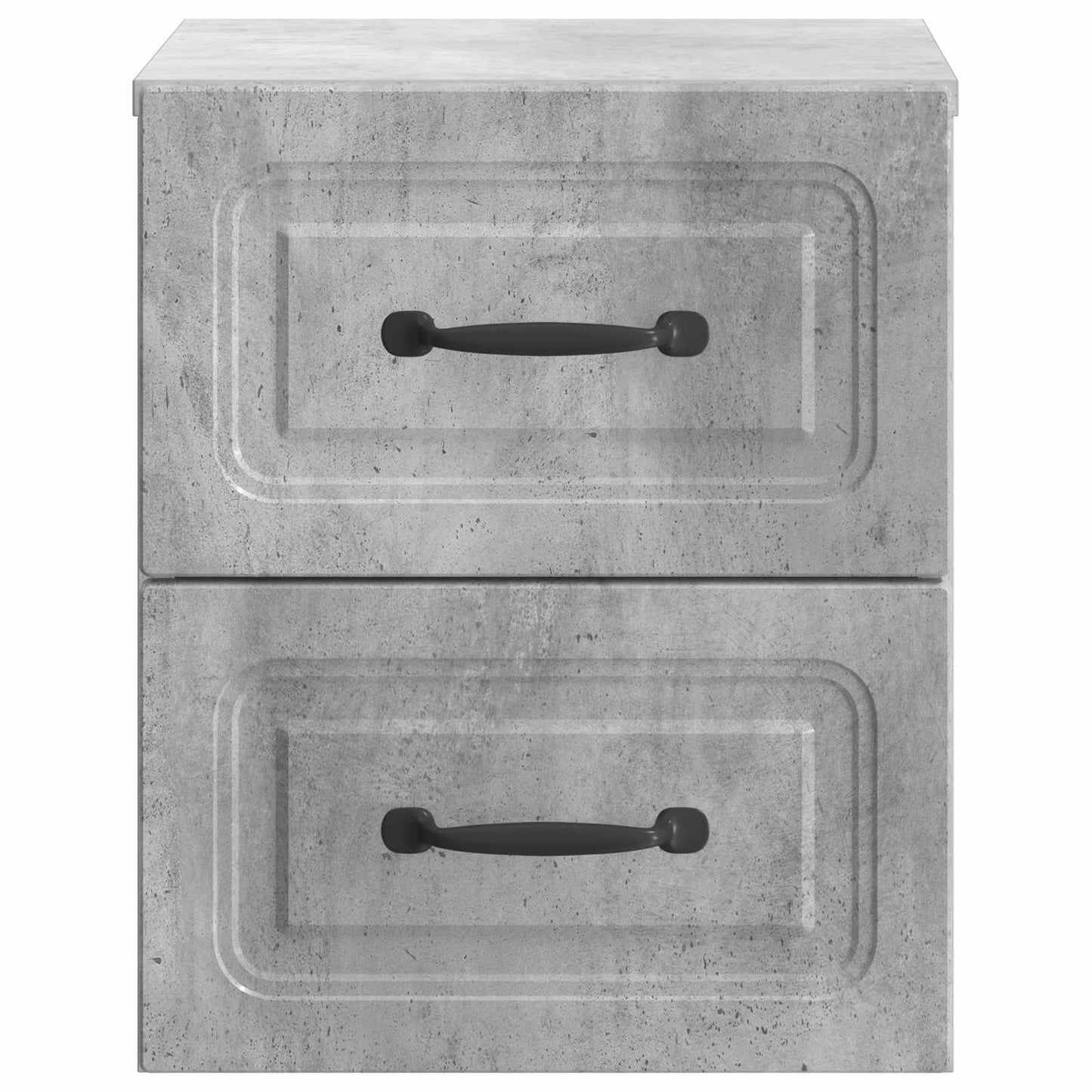 Mobiletto da notte a muro con cassetto 2 pcs Grigio Cemento