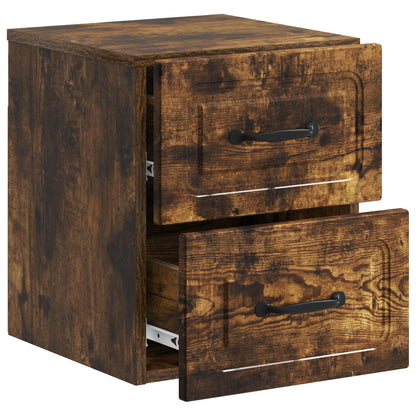 Mobiletto da notte a muro Rovere Fumo 34,5 x 33 x 40 cm | homemem39