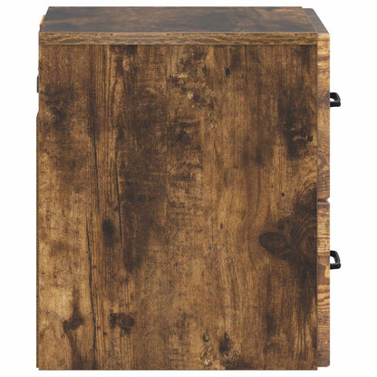 Mobiletto da notte a muro Rovere Fumo 34,5 x 33 x 40 cm | homemem39