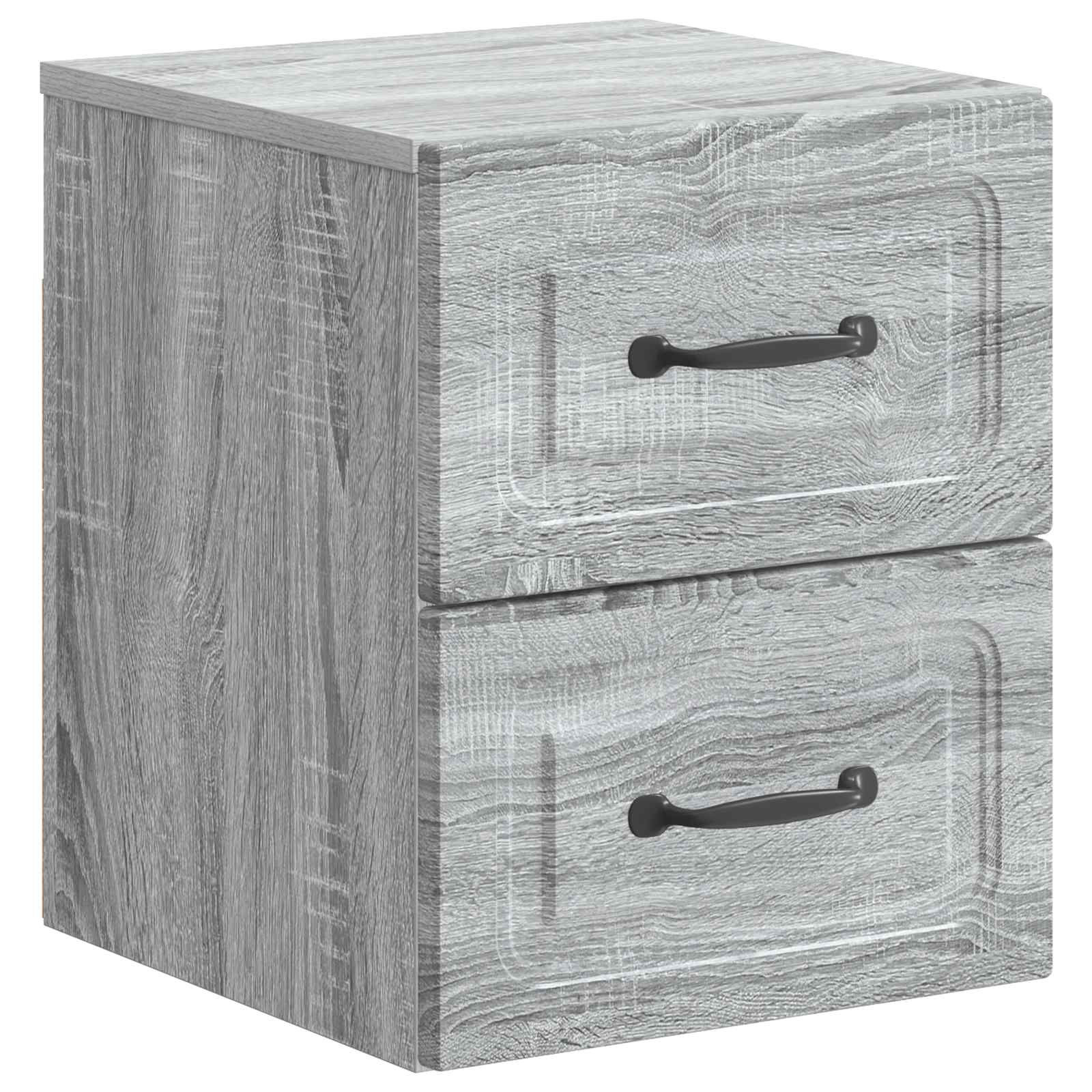 Mobiletto da notte a muro 2 pcs Grigio Sonoma 34,5 x 33 x 40 cm | homemem39