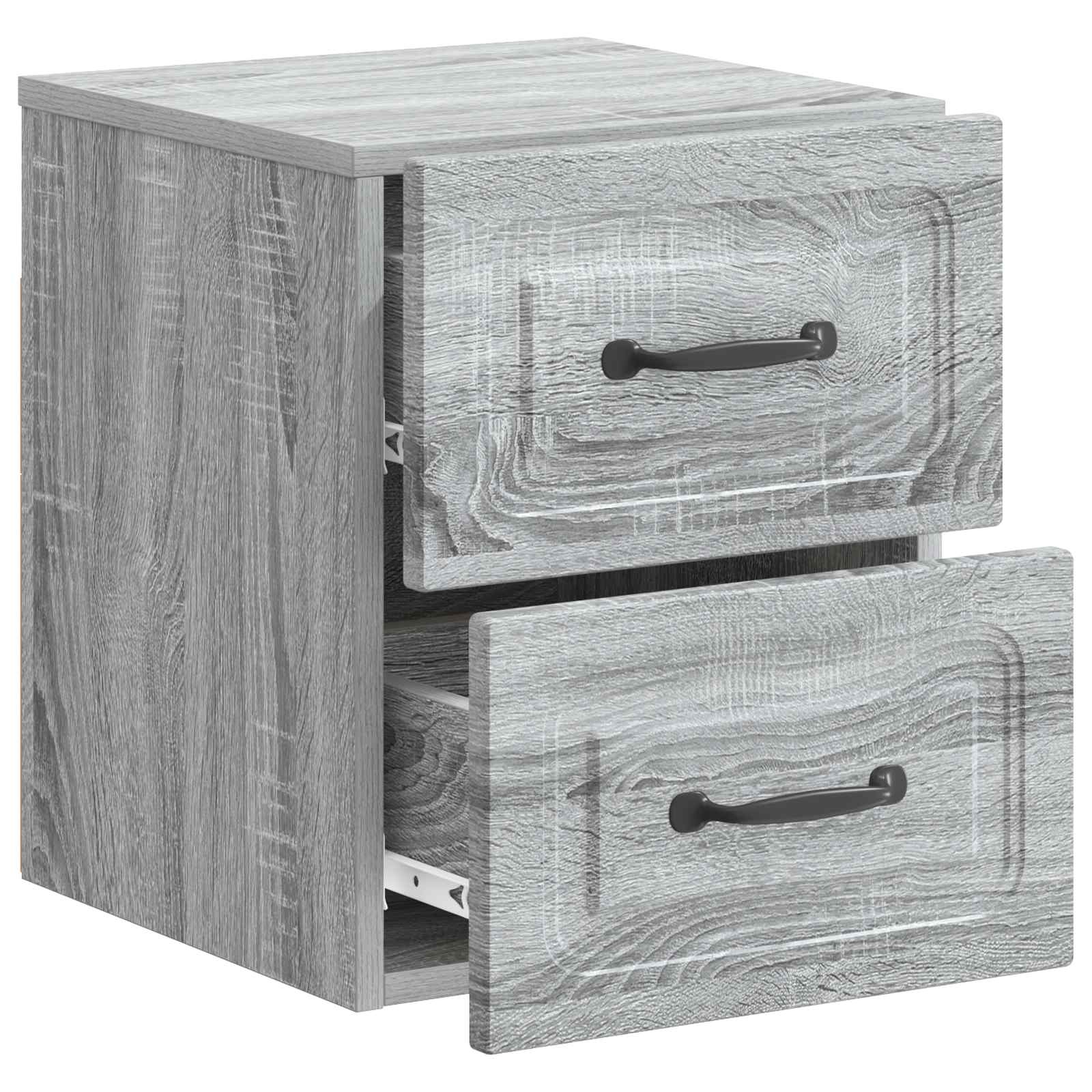 Mobiletto da notte a muro 2 pcs Grigio Sonoma 34,5 x 33 x 40 cm | homemem39