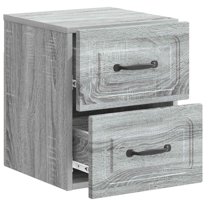 Mobiletto da notte a muro 2 pcs Grigio Sonoma 34,5 x 33 x 40 cm | homemem39