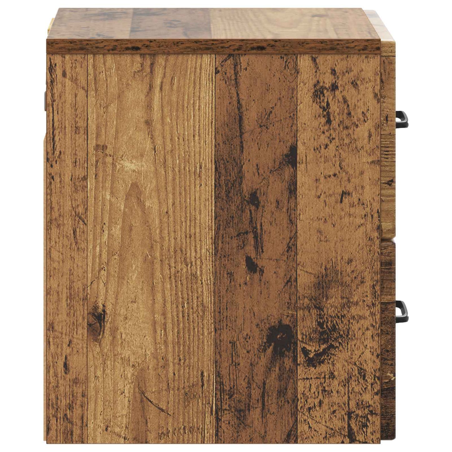 Mobiletto da notte a muro Legno antico 34,5 x 33 x 40 cm