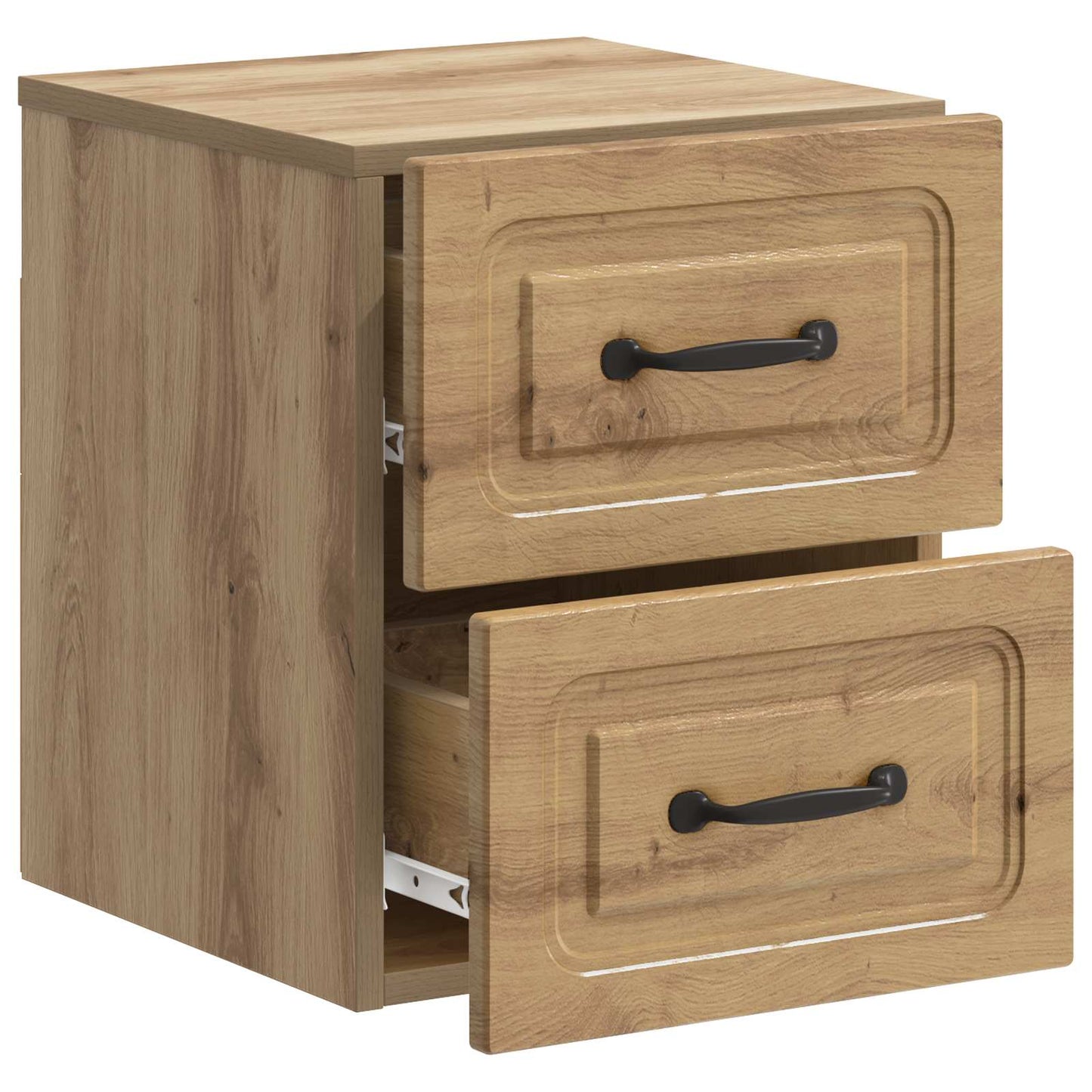 Mobiletto da notte a muro 2 pz Rovere Artigianale