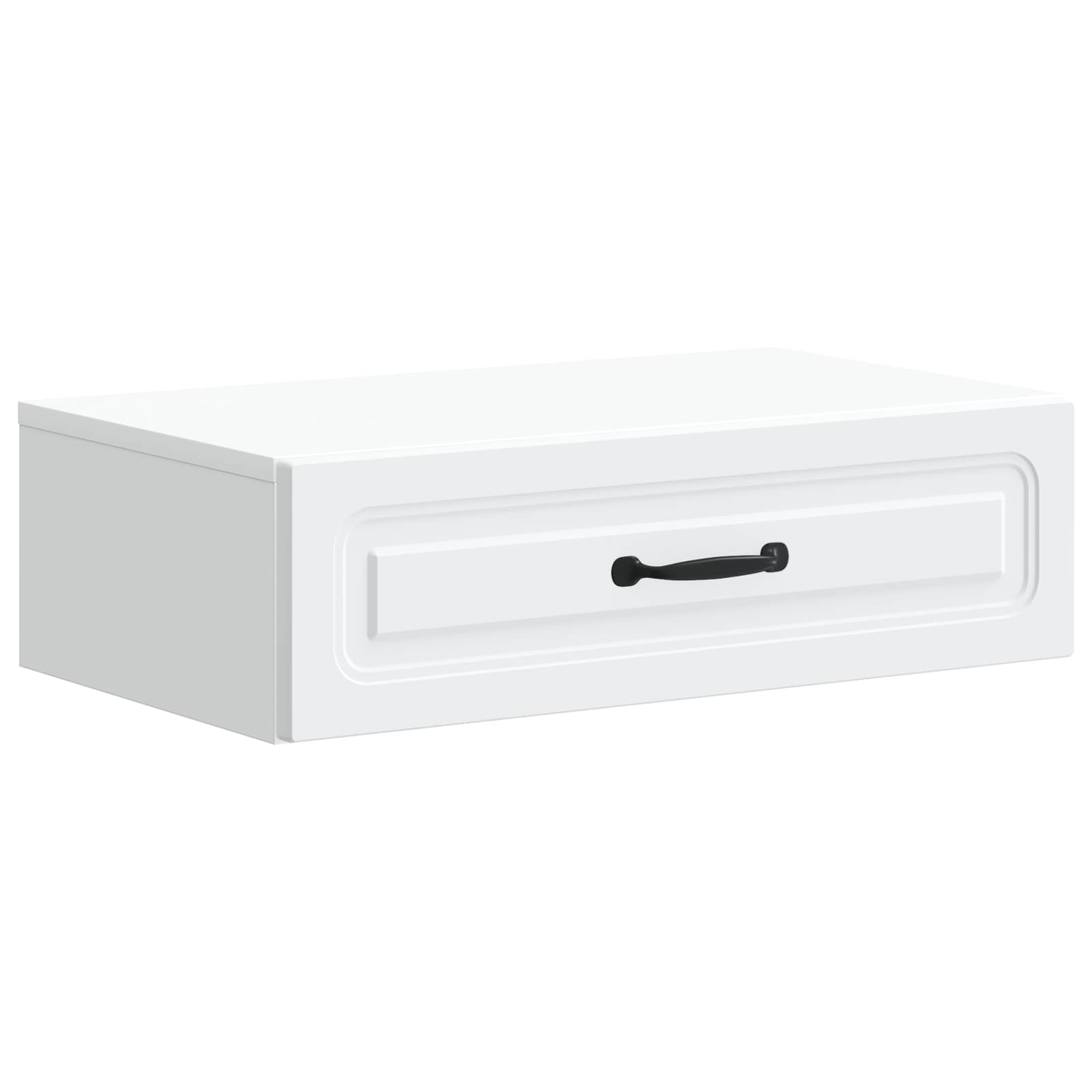 Tavolino da Parete Laterale Bianco 59 x 34,5 x 17 cm | homemem39