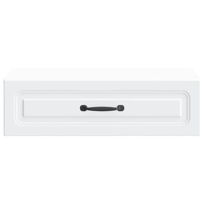 Tavolino da Parete Laterale Bianco 59 x 34,5 x 17 cm | homemem39