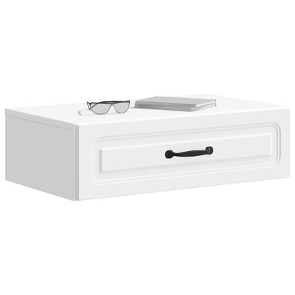 Tavolino da Parete Laterale Bianco 59 x 34,5 x 17 cm | homemem39