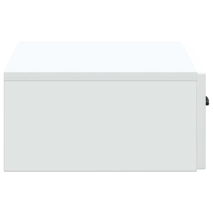 Tavolino da Parete Laterale Bianco 59 x 34,5 x 17 cm | homemem39