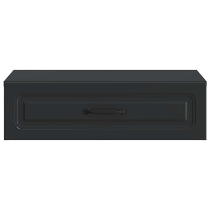 Tavolino da Parete Laterale Nero 59 x 34,5 x 17 cm