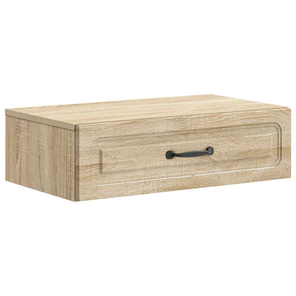 Tavolino da Parete Laterale Rovere Sonoma 59 x 34,5 x 17 cm