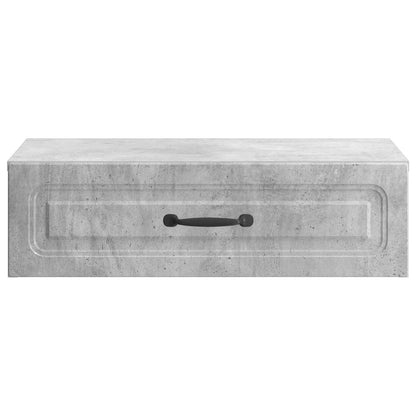Tavolino da Parete Laterale Grigio Cemento 59 x 34,5 x 17 cm