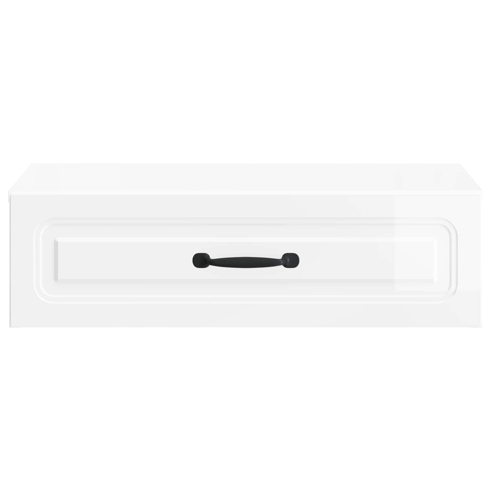 Tavolino da Parete Laterale Bianco Lucido 59 x 34,5 x 17 cm | homemem39