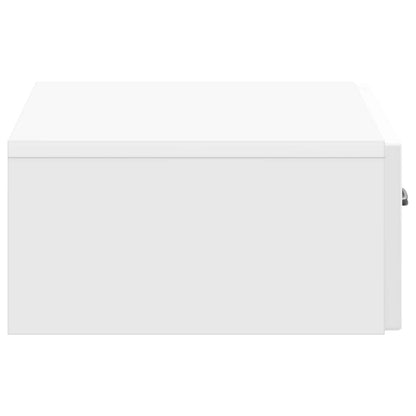 Tavolino da Parete Laterale Bianco Lucido 59 x 34,5 x 17 cm | homemem39