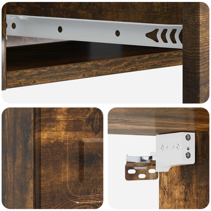 Tavolino da Parete Laterale Rovere Fumo 59 x 34,5 x 17 cm | homemem39