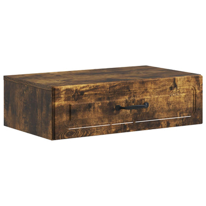 Tavolino da Parete Laterale Rovere Fumo 59 x 34,5 x 17 cm - homemem39