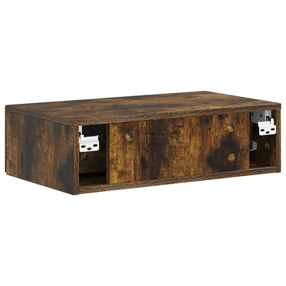 Tavolino da Parete Laterale Rovere Fumo 59 x 34,5 x 17 cm | homemem39