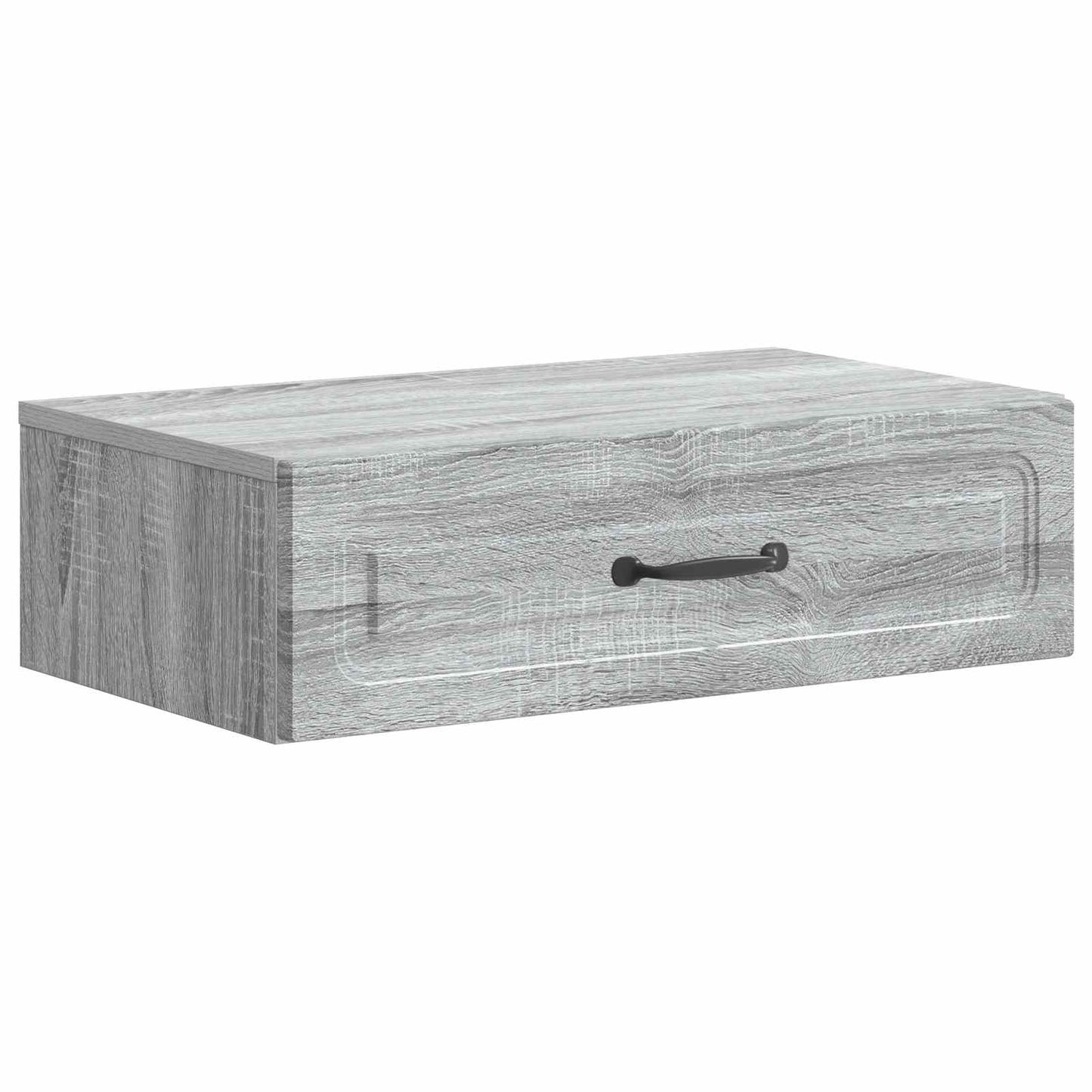 Tavolino da Parete Laterale Grigio Sonoma 59 x 34,5 x 17 cm