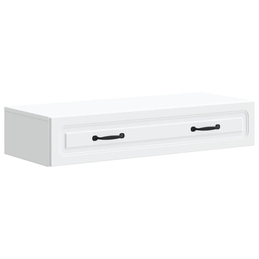 Tavolino da Parete Laterale Bianco 87,5 x 34,5 x 17 cm | homemem39