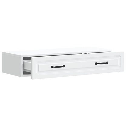 Tavolino da Parete Laterale Bianco 87,5 x 34,5 x 17 cm | homemem39